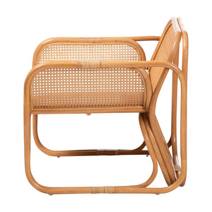   Modern European furniture - Rattan Cane Cushioned Lounge Chair - www.oroa.com | Oroa.com