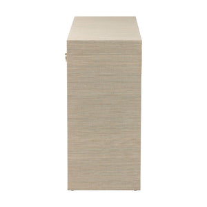   Modern European furniture - Natural Grasscloth 3 Drawer Console Table - www.oroa.com | Oroa.com
