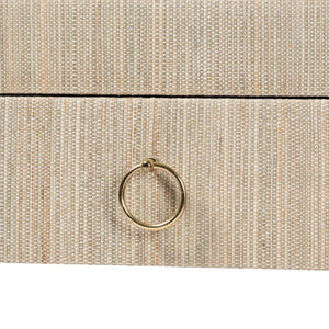   Modern European furniture - Natural Grasscloth 3 Drawer Console Table - www.oroa.com | Oroa.com