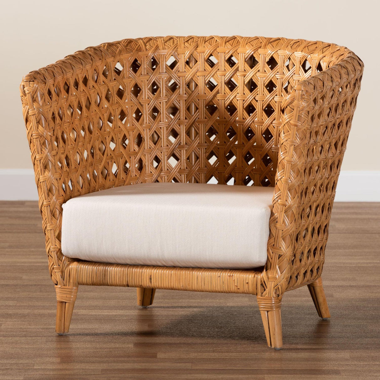   Modern European furniture - Diamond Weave Rattan Accent Chair - www.oroa.com | Oroa.com