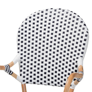   Contract furniture - Indoor Outdoor Two Toned Weaving Bistro Chairs 2 - www.oroatrade.com | Oroa.com