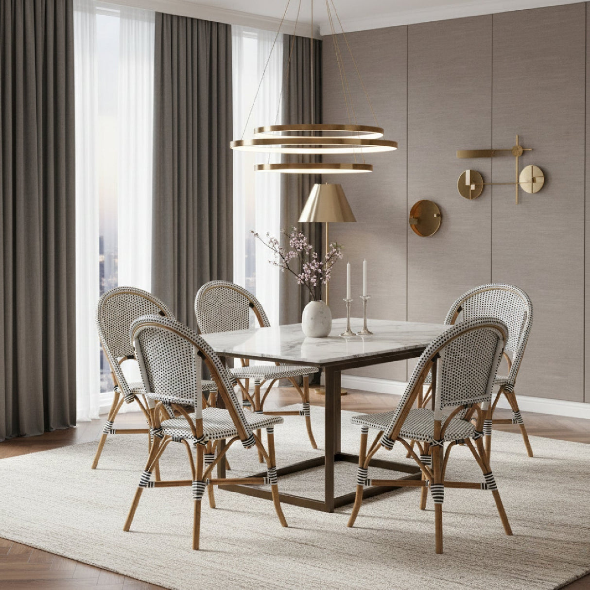   Contract furniture - White Weaving Indoor Outdoor Bistro Chair - www.oroatrade.com | Oroa.com