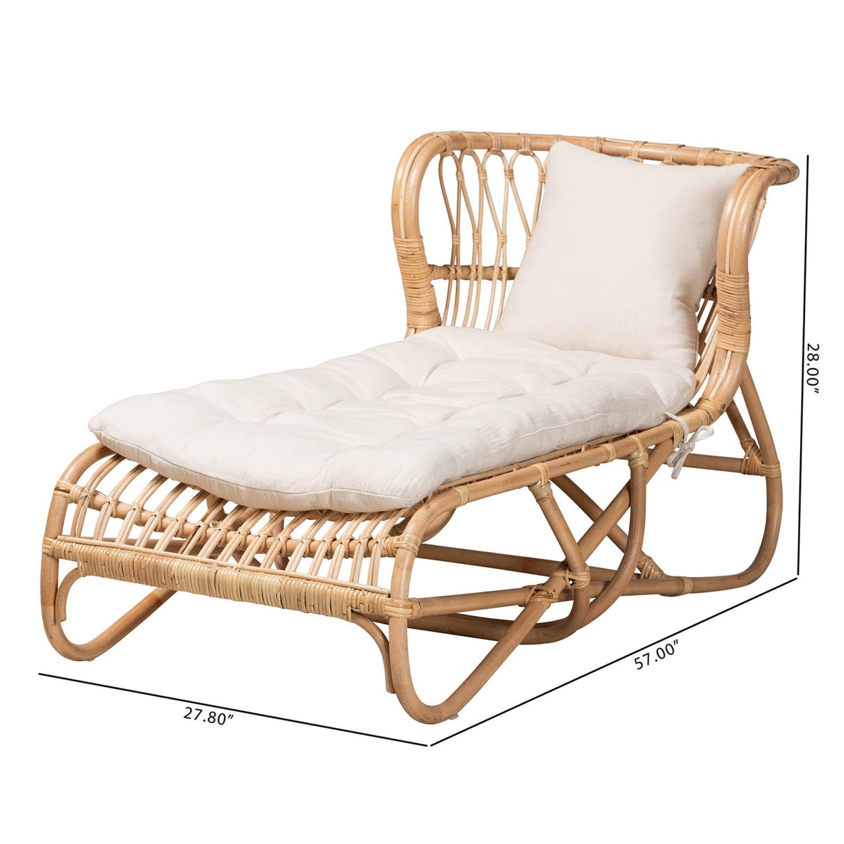   Modern European furniture - Brown Rattan Chaise Lounge - www.oroa.com | Oroa.com