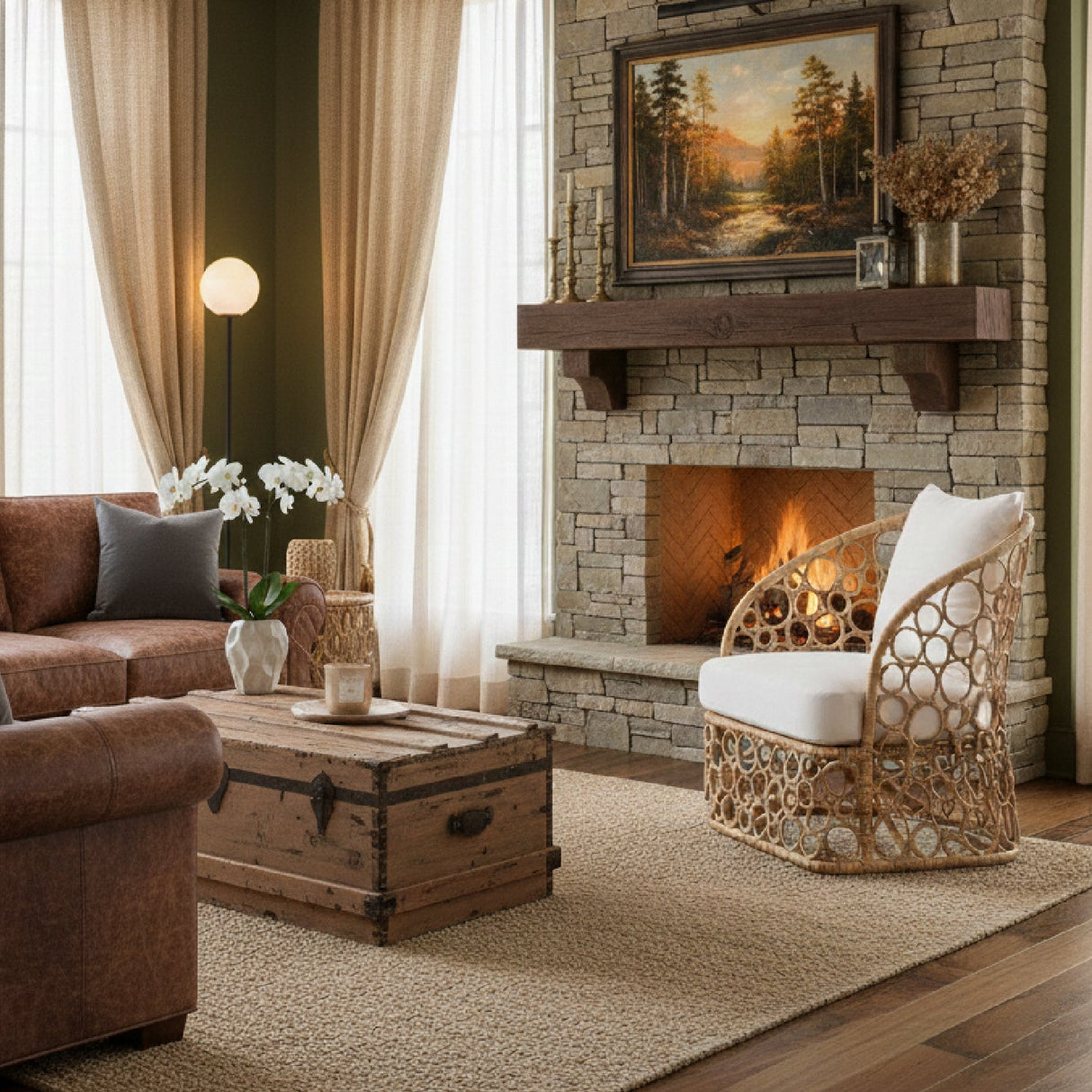   Modern European furniture - Sloped Arm Rattan Accent Chair - www.oroa.com | Oroa.com