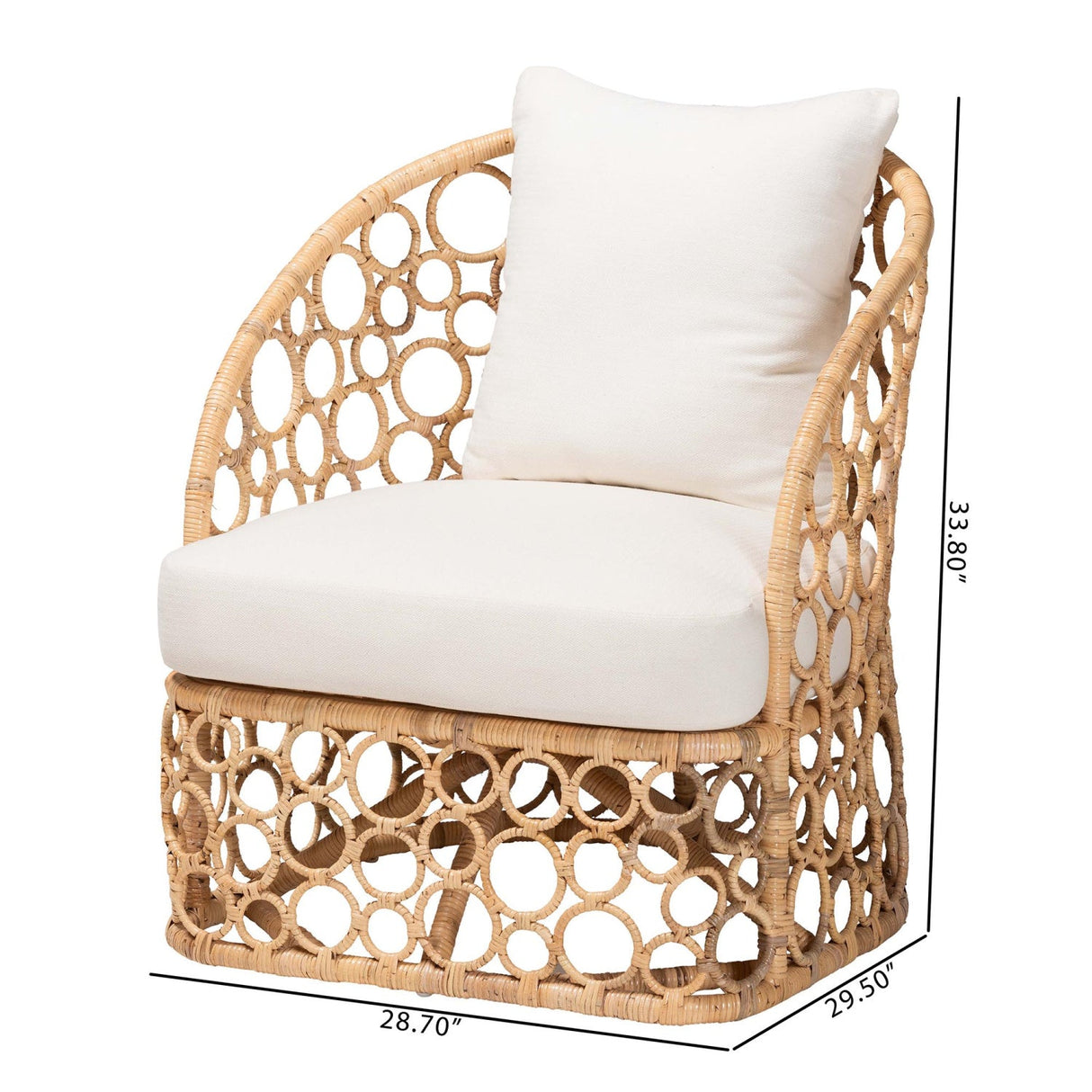   Modern European furniture - Sloped Arm Rattan Accent Chair - www.oroa.com | Oroa.com