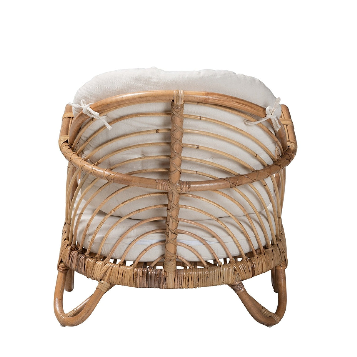   Modern European furniture - Natural Rattan Padded Lounge Chair - www.oroa.com | Oroa.com