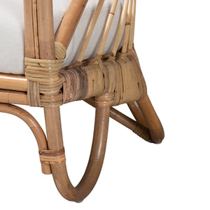   Modern European furniture - Natural Rattan Padded Lounge Chair - www.oroa.com | Oroa.com