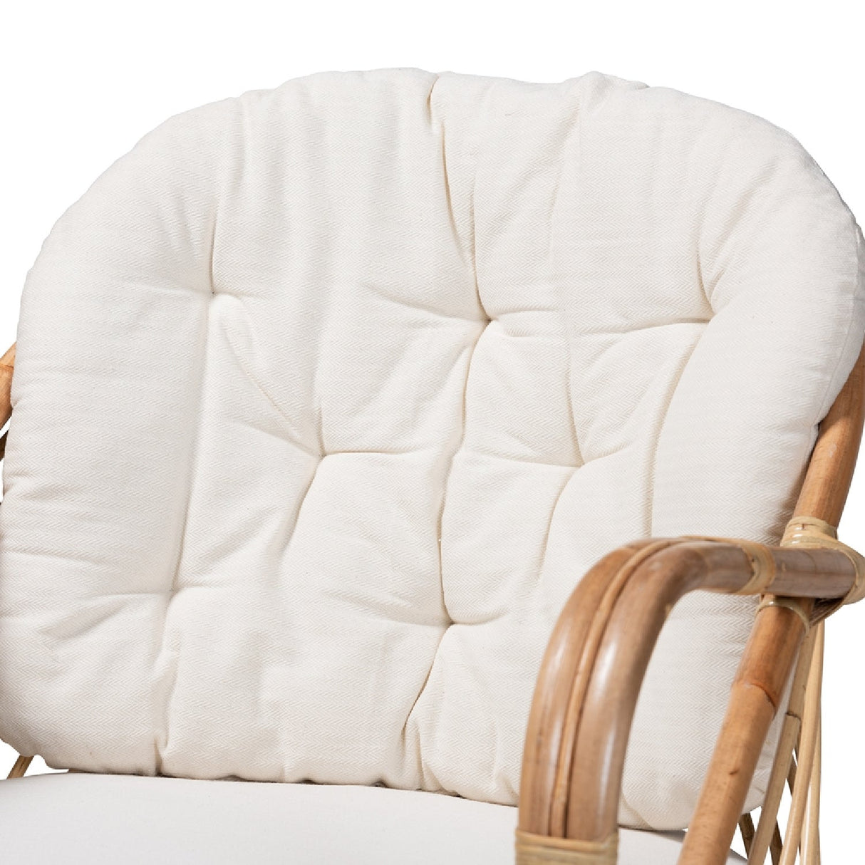   Modern European furniture - Natural Rattan Padded Lounge Chair - www.oroa.com | Oroa.com