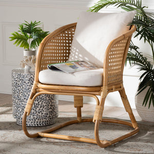   Modern European furniture - Cane Webbing Padded Accent Chair - www.oroa.com | Oroa.com