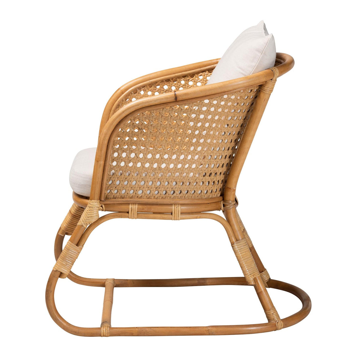   Modern European furniture - Cane Webbing Padded Accent Chair - www.oroa.com | Oroa.com