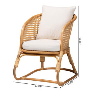   Modern European furniture - Cane Webbing Padded Accent Chair - www.oroa.com | Oroa.com