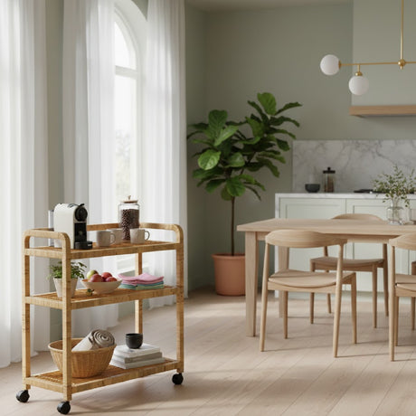   Modern European furniture - Rattan Wrapped Kitchen Cart - www.oroa.com | Oroa.com
