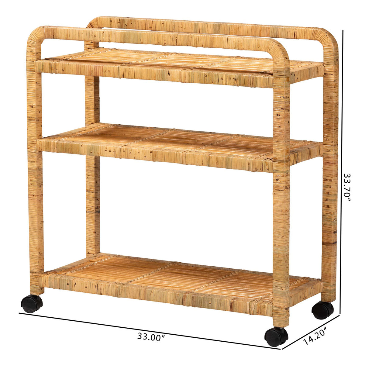   Modern European furniture - Rattan Wrapped Kitchen Cart - www.oroa.com | Oroa.com