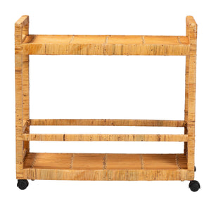   Modern European furniture - Rattan 2-Tier Kitchen Cart - www.oroa.com | Oroa.com