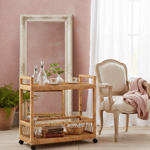   Modern European furniture - Rattan 2-Tier Kitchen Cart - www.oroa.com | Oroa.com