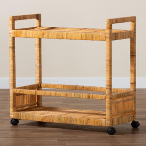   Modern European furniture - Rattan 2-Tier Kitchen Cart - www.oroa.com | Oroa.com