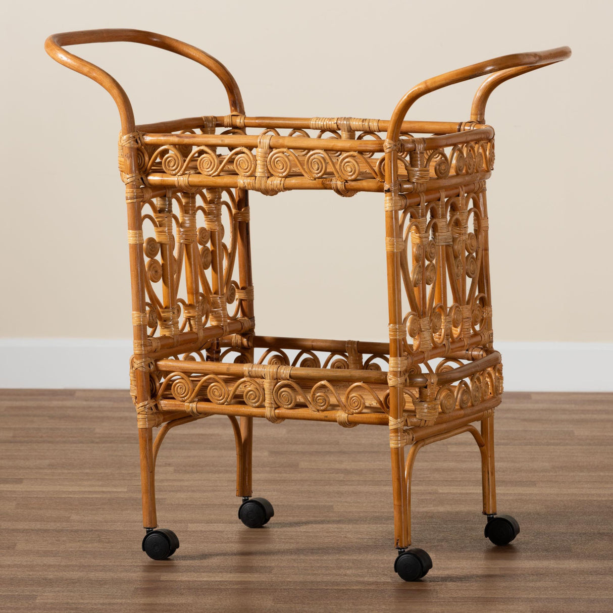   Modern European furniture - Natural Rattan Kitchen Cart - www.oroa.com | Oroa.com