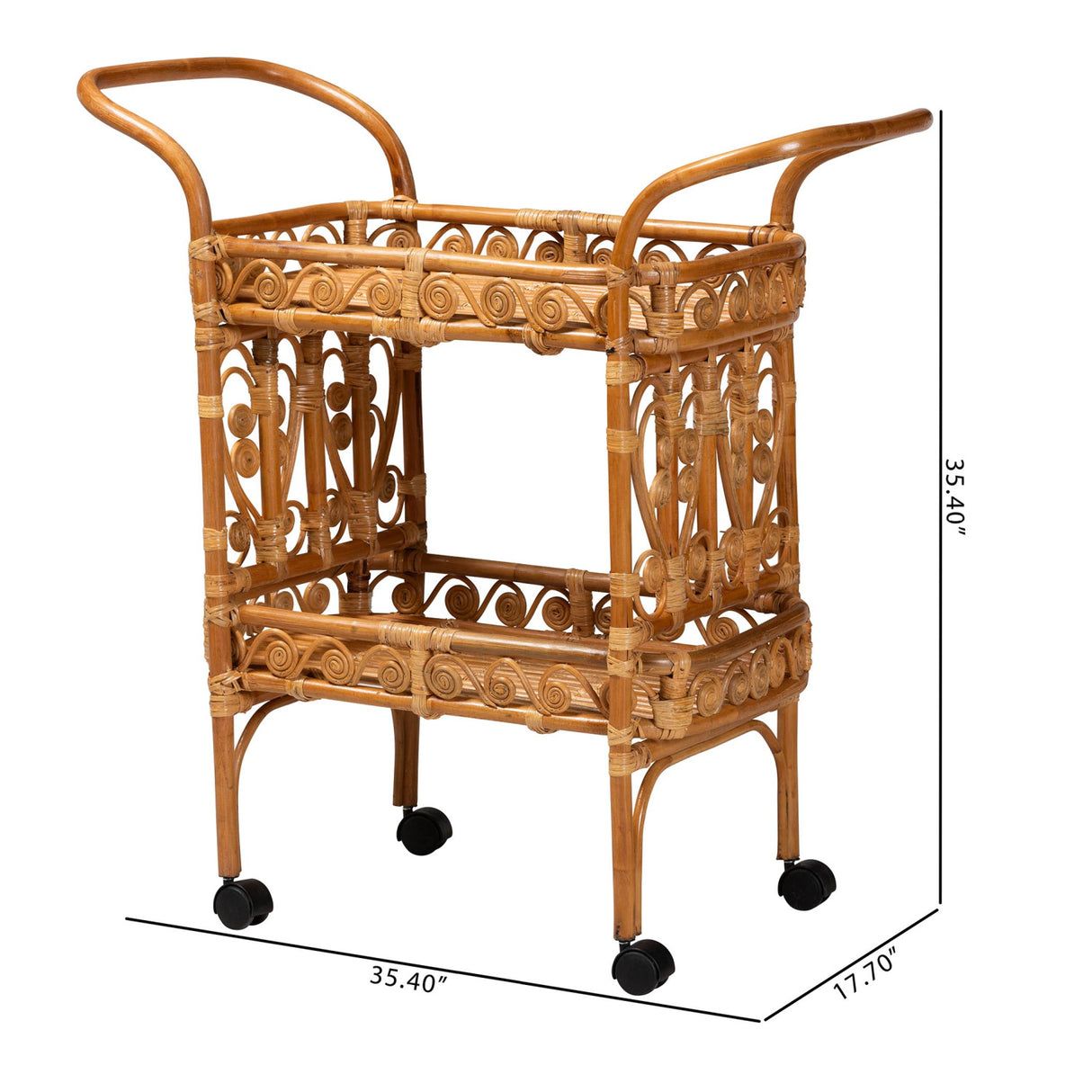   Modern European furniture - Natural Rattan Kitchen Cart - www.oroa.com | Oroa.com