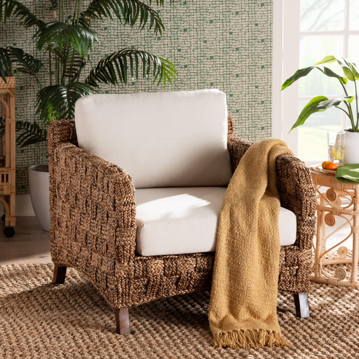   Modern European furniture - Woven Seagrass Bohemian Lounge Chair - www.oroa.com | Oroa.com