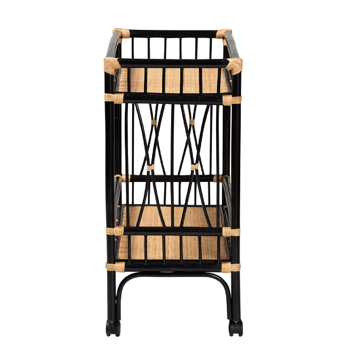   Modern European furniture - Black 2-Tier Kitchen Cart - www.oroa.com | Oroa.com