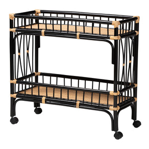   Modern European furniture - Black 2-Tier Kitchen Cart - www.oroa.com | Oroa.com