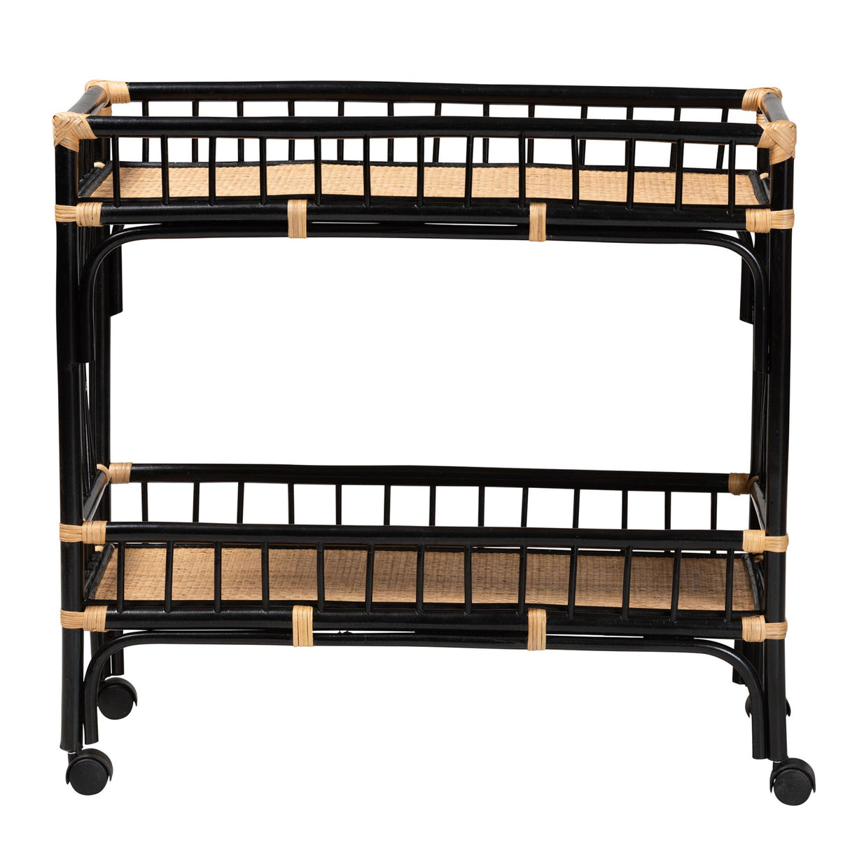   Modern European furniture - Black 2-Tier Kitchen Cart - www.oroa.com | Oroa.com