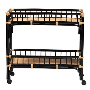   Modern European furniture - Black 2-Tier Kitchen Cart - www.oroa.com | Oroa.com