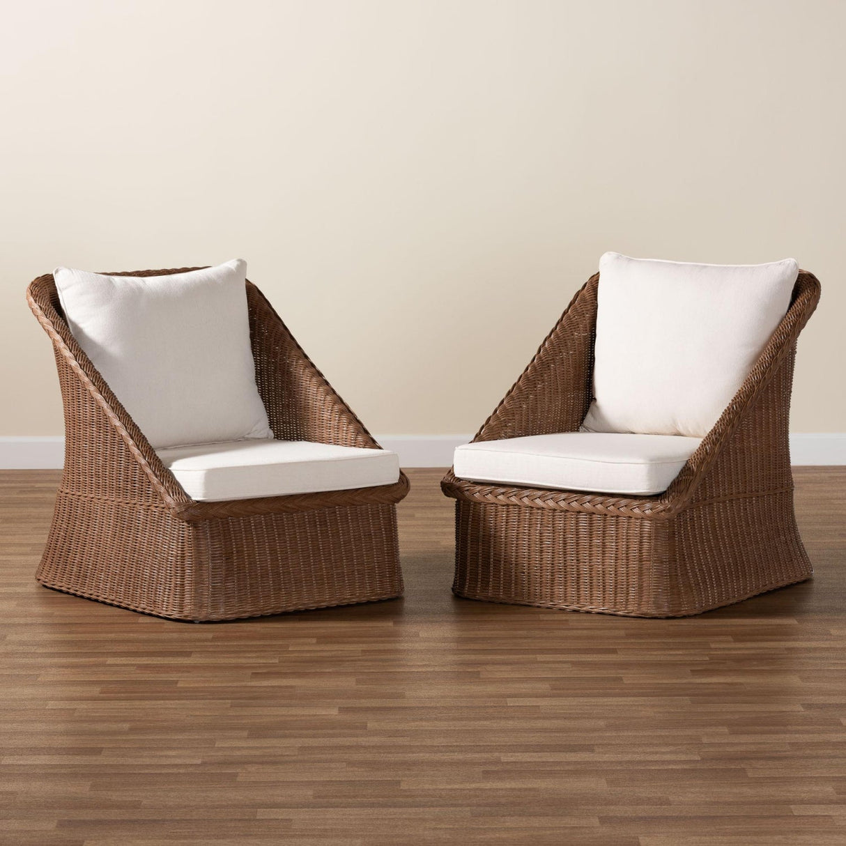   Modern European furniture - Braided Rattan Padded Lounge Chairs 2 - www.oroa.com | Oroa.com