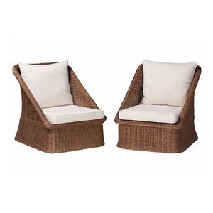   Modern European furniture - Braided Rattan Padded Lounge Chairs 2 - www.oroa.com | Oroa.com