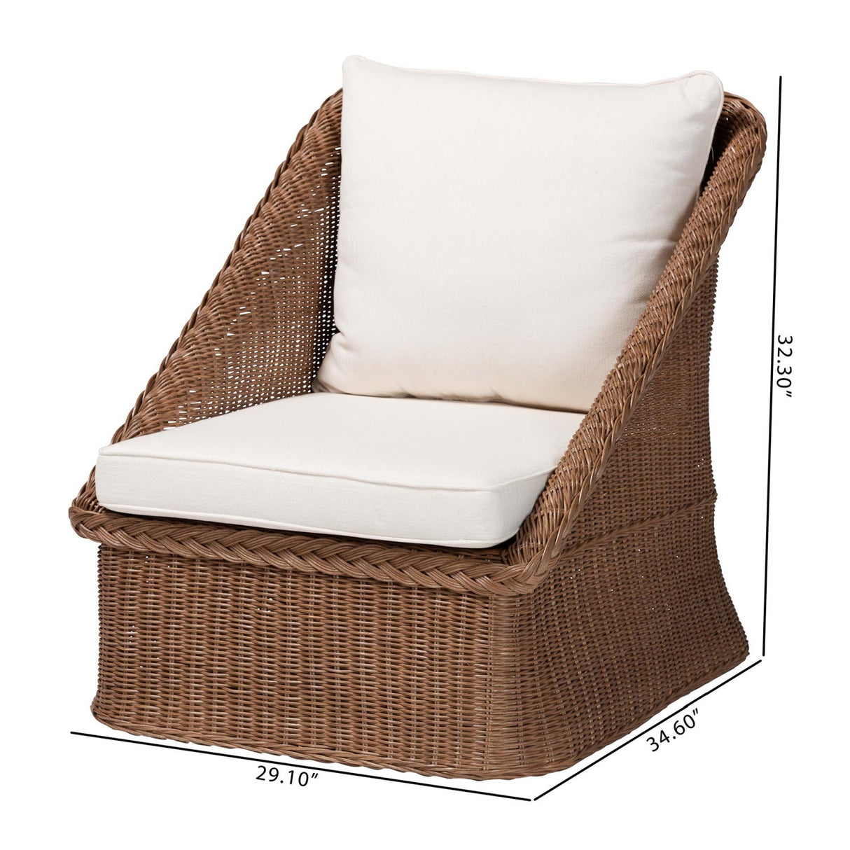   Modern European furniture - Brown Braided Rattan Accent Chair - www.oroa.com | Oroa.com