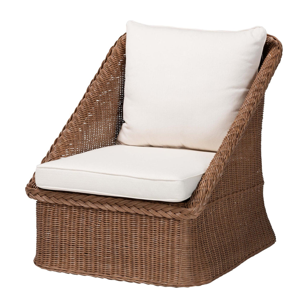   Modern European furniture - Brown Braided Rattan Accent Chair - www.oroa.com | Oroa.com