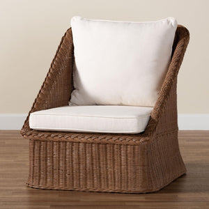   Modern European furniture - Brown Braided Rattan Accent Chair - www.oroa.com | Oroa.com