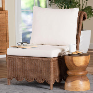   Modern European furniture - Wicker Scalloped Skirt Accent Chair - www.oroa.com | Oroa.com