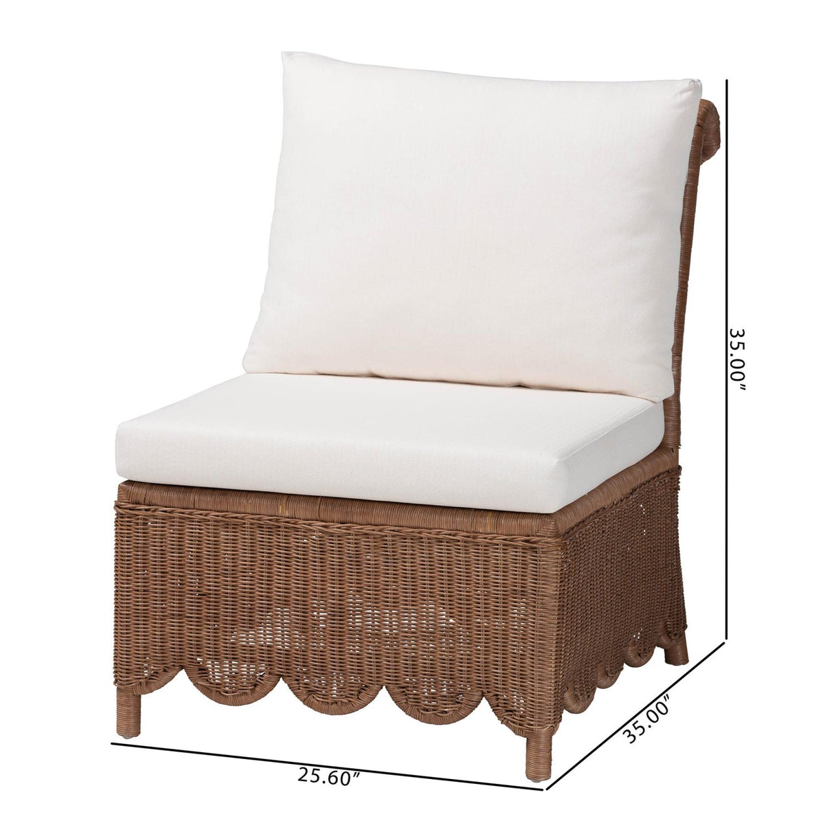   Modern European furniture - Wicker Scalloped Skirt Accent Chair - www.oroa.com | Oroa.com