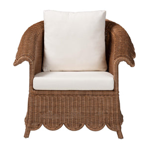   Modern European furniture - Scalloped Skirt Rattan Lounge Chair - www.oroa.com | Oroa.com