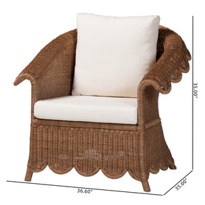   Modern European furniture - Scalloped Skirt Rattan Lounge Chair - www.oroa.com | Oroa.com