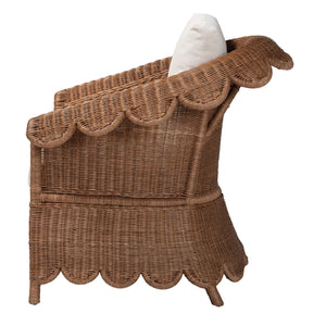  Modern European furniture - Scalloped Skirt Rattan Lounge Chair - www.oroa.com | Oroa.com