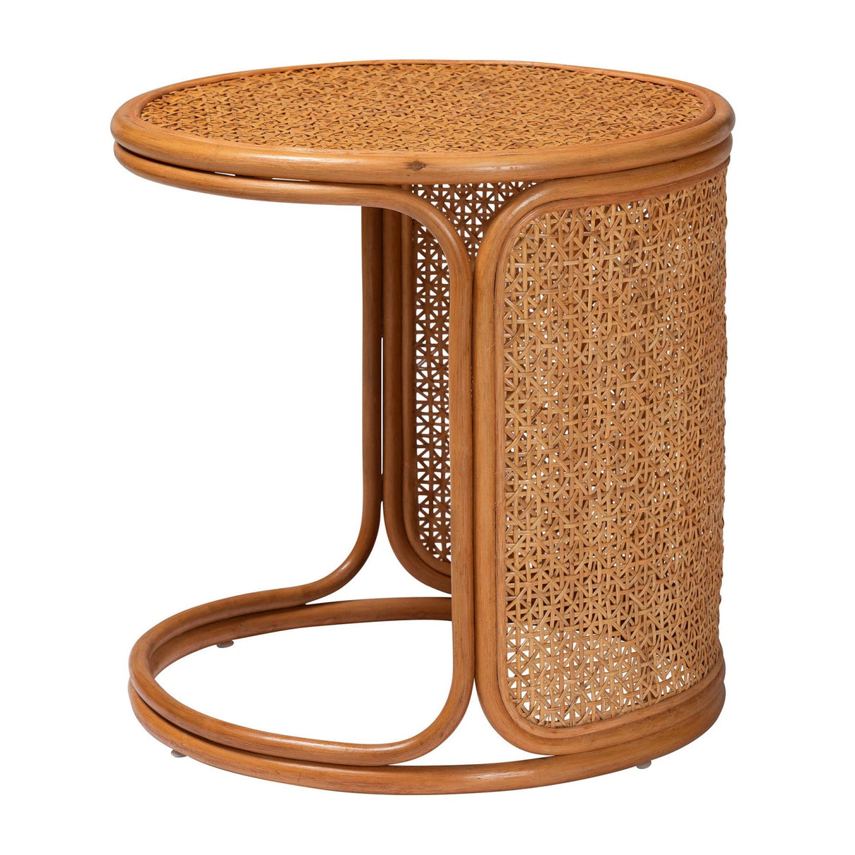   Modern European furniture - Woven Rattan Round End Table - www.oroa.com | Oroa.com