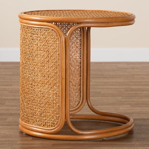   Modern European furniture - Woven Rattan Round End Table - www.oroa.com | Oroa.com