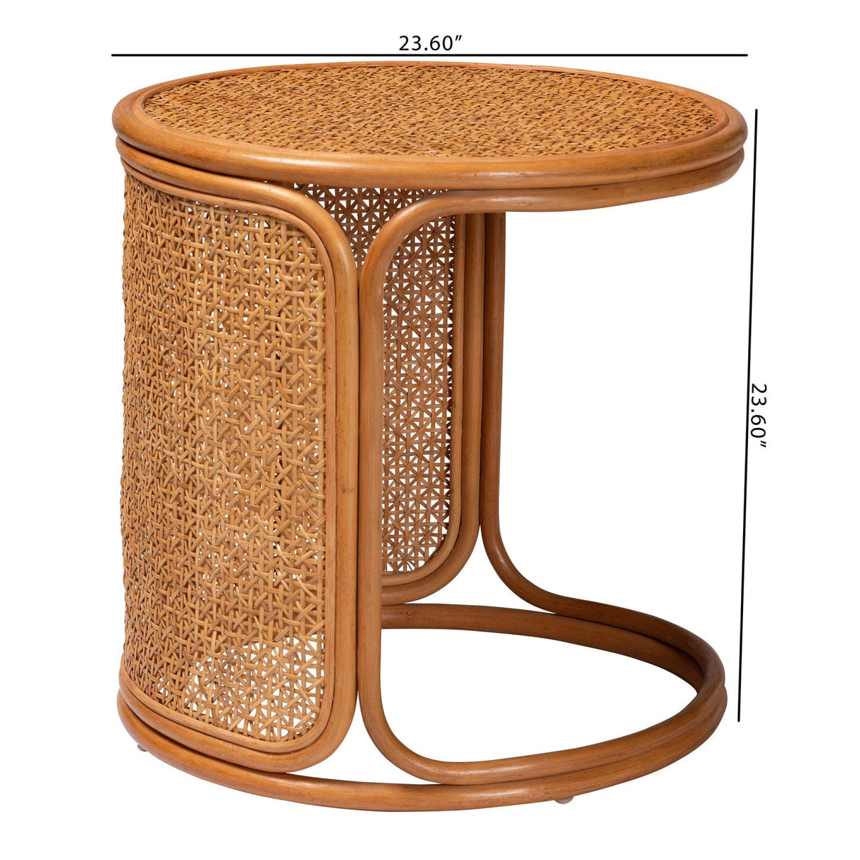   Modern European furniture - Woven Rattan Round End Table - www.oroa.com | Oroa.com