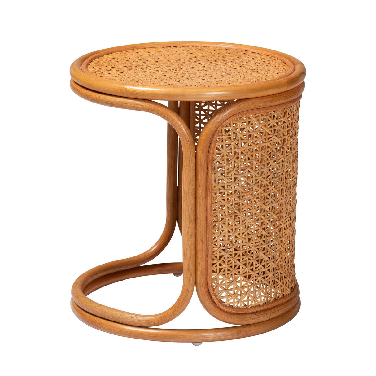   Modern European furniture - Woven Rattan Round End Table - www.oroa.com | Oroa.com