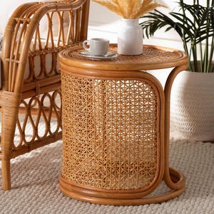   Modern European furniture - Woven Rattan Round End Table - www.oroa.com | Oroa.com