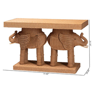   Modern European furniture - Rattan Elephant Console Table - www.oroa.com | Oroa.com