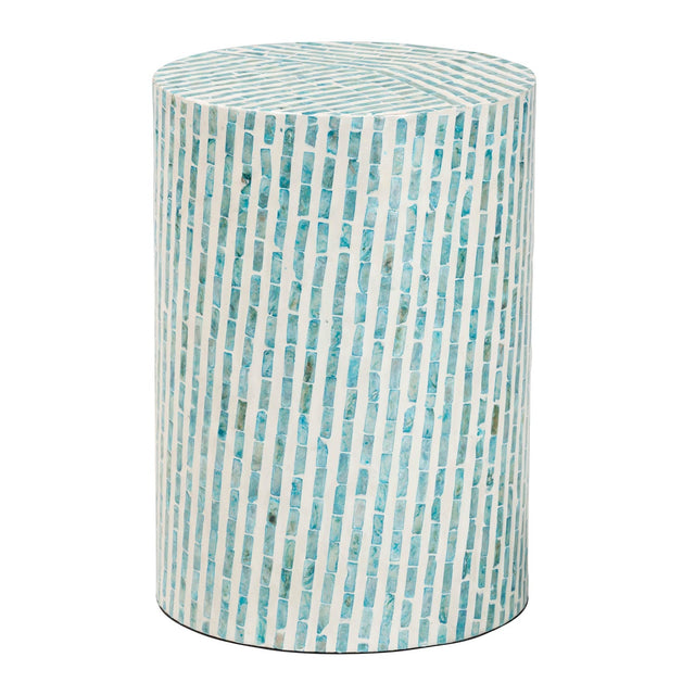 Modern European furniture - Blue Mother Of Pearl End Table - www.oroa.com