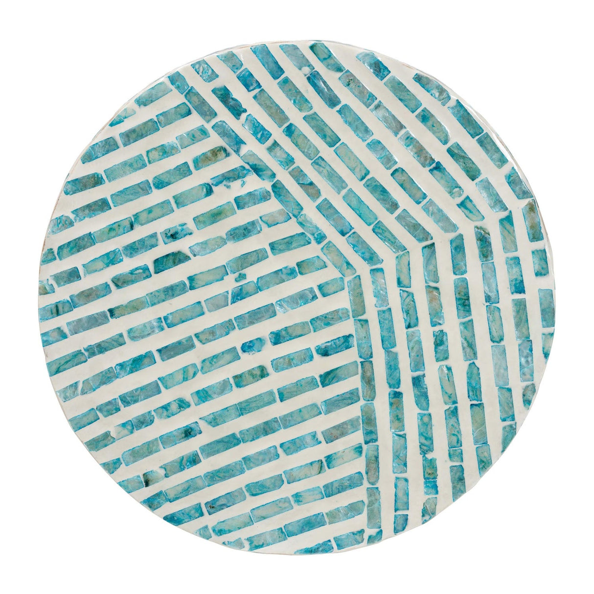   Modern European furniture - Blue Mother Of Pearl End Table - www.oroa.com | Oroa.com