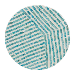   Modern European furniture - Blue Mother Of Pearl End Table - www.oroa.com | Oroa.com