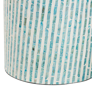   Modern European furniture - Blue Mother Of Pearl End Table - www.oroa.com | Oroa.com