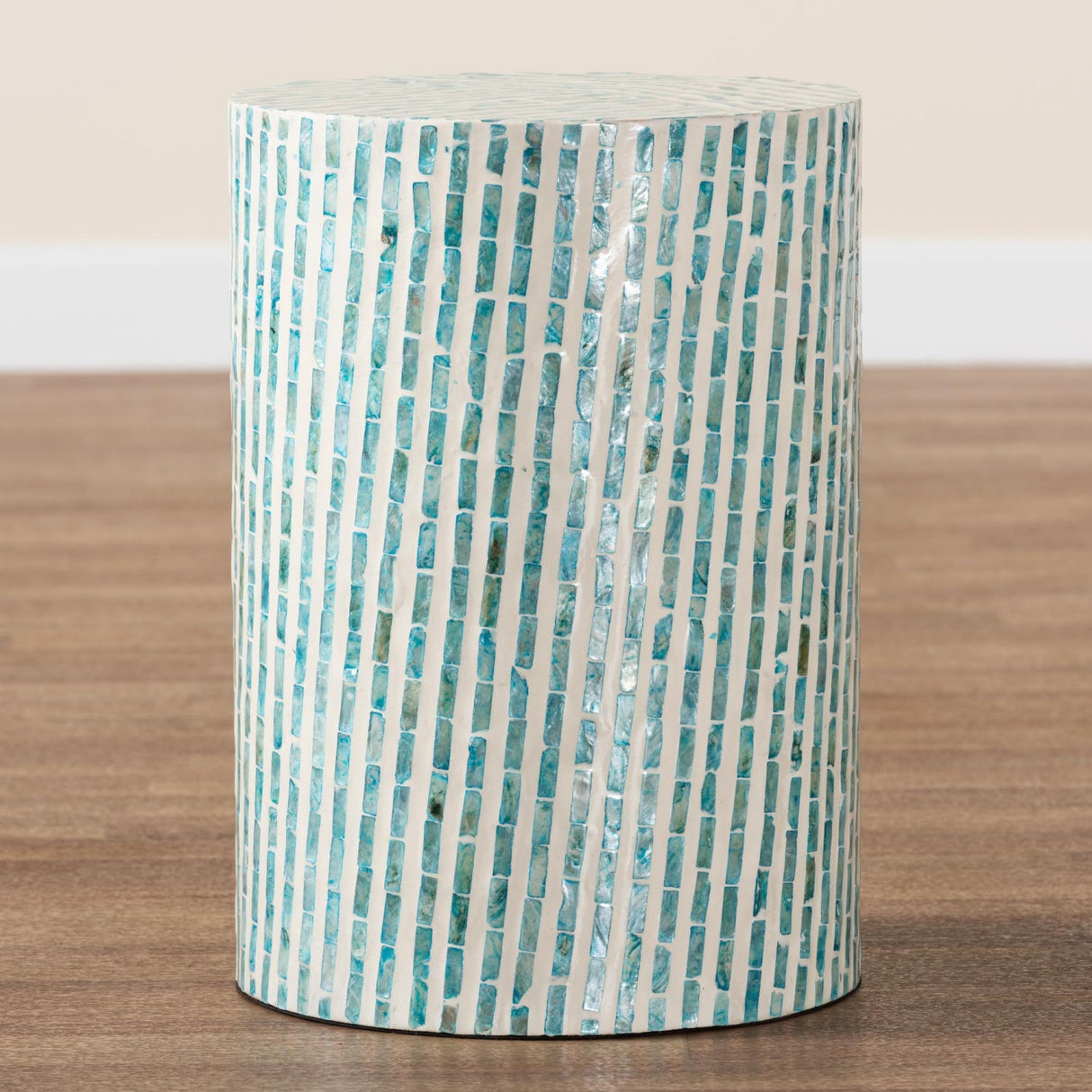   Modern European furniture - Blue Mother Of Pearl End Table - www.oroa.com | Oroa.com