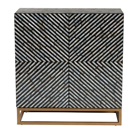   Modern European furniture - Black Gray 2 Door Cabinet - www.oroa.com | Oroa.com