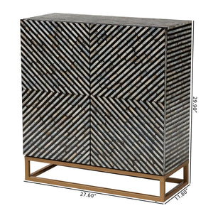   Modern European furniture - Black Gray 2 Door Cabinet - www.oroa.com | Oroa.com